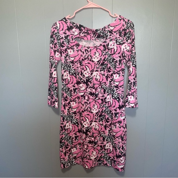 Lilly Pulitzer Pandas Hibiscus Pink Hanging with My Boo Bay Dress XS - Picture 5 of 9
